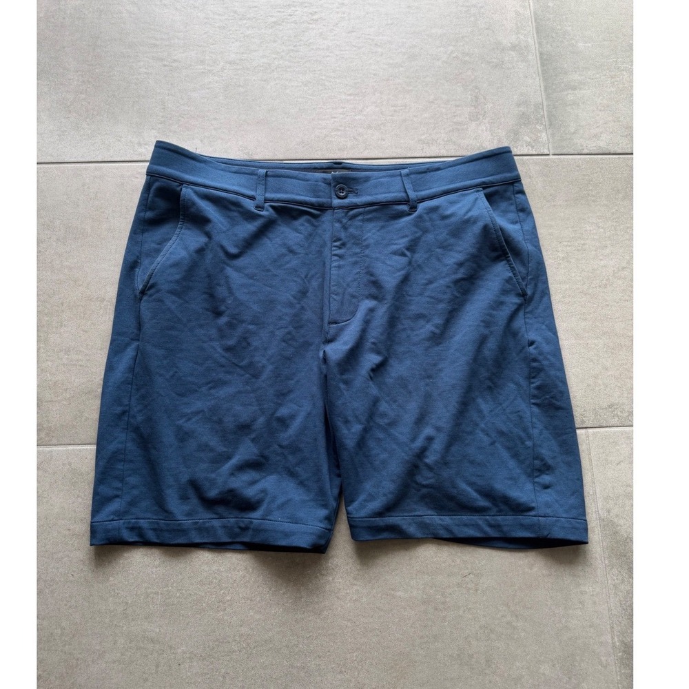Buttercloth Icy Cotton Mens Navy Blue Chino Shorts Size‎ 36 Cooling Stretch Tech
